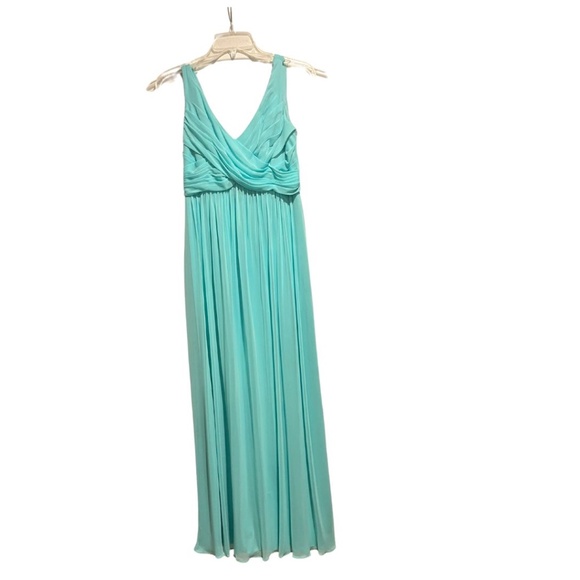 David's Bridal Bridesmaid Dress in the color "Spa" - Picture 3 of 6